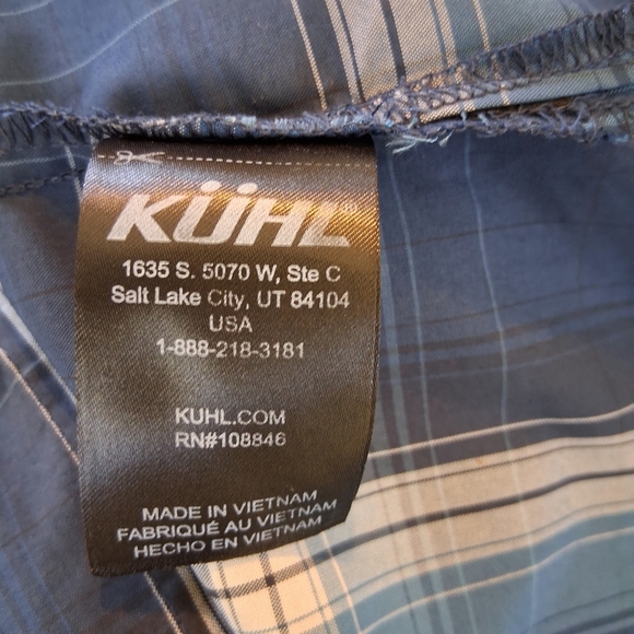 Kuhl Men's Response Men's Blue Stripped Shirt Size Small - Picture 5 of 11